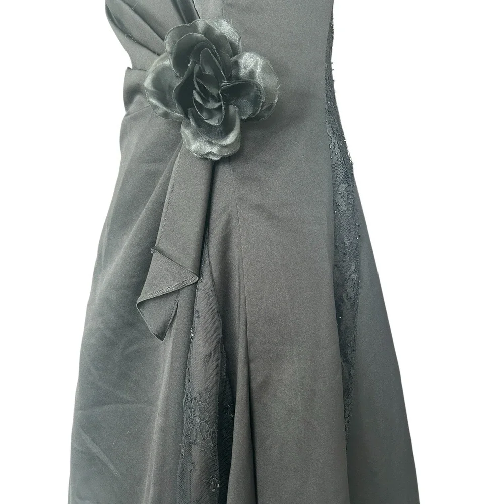 Halloween Play Black Gothic Wedding Evening Dress Pesavento Couture Small Medium - Picture 5 of 14